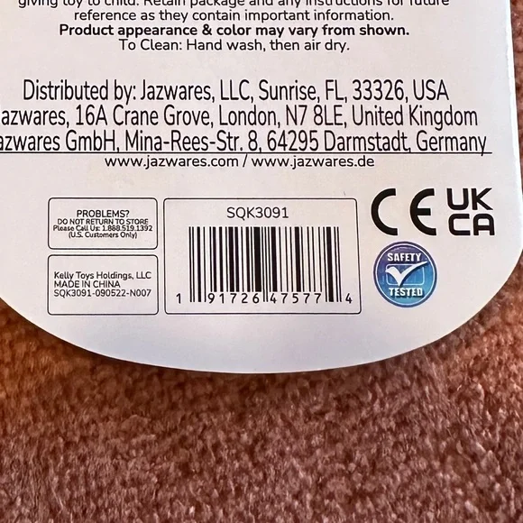 Squishmallows 3.5 in Caparinne the Bigfoot clip keychain - Picture 4 of 4